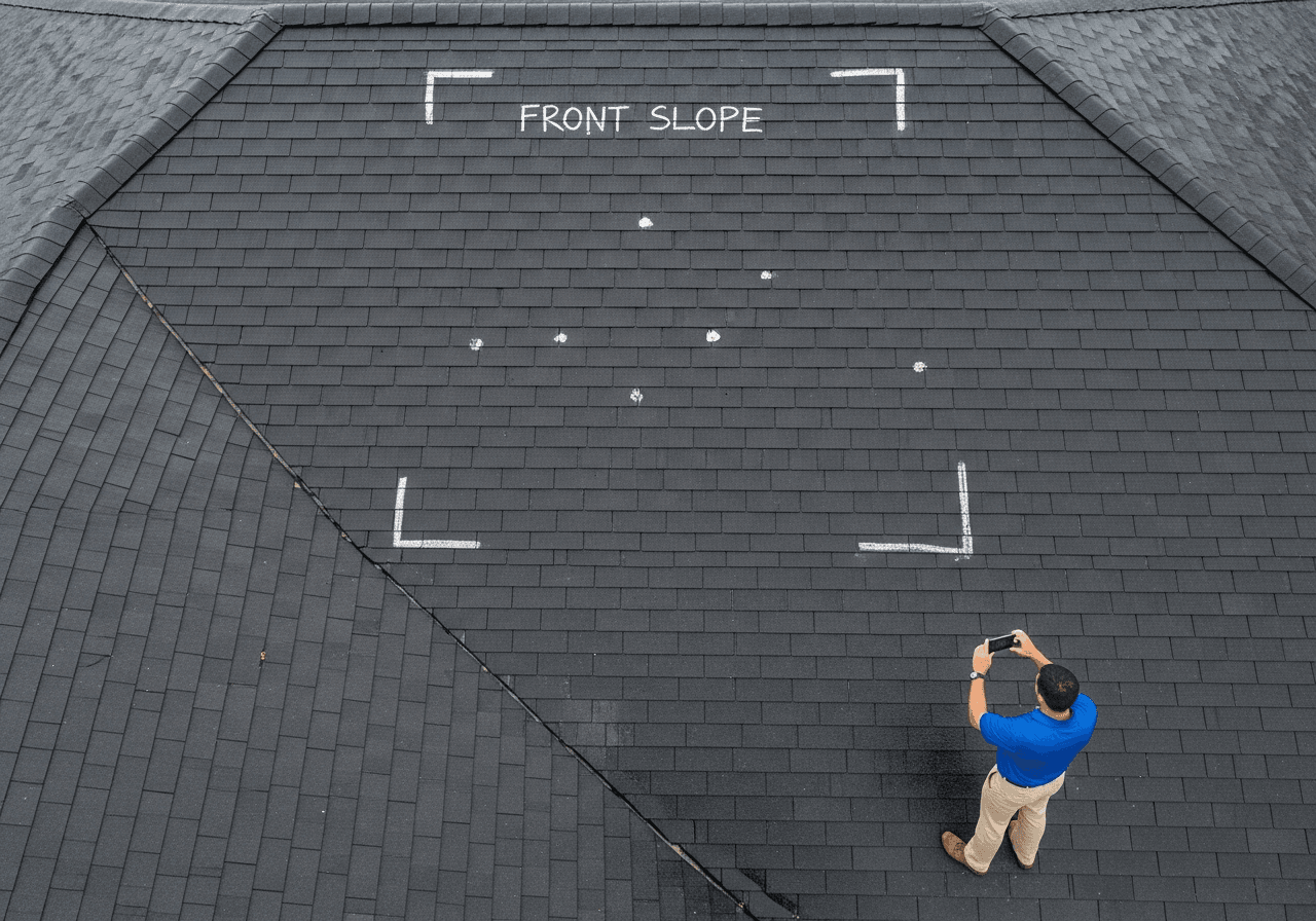 Roof inspection by a licensed Independent Adjuster